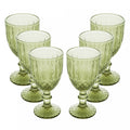Conjunto 6 Taças para Água De Vidro Greek Verde 320Ml - Wolff